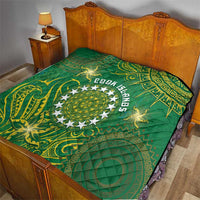 Cook Islands Quilt Hibiscus Polynesian Tribal Pattern