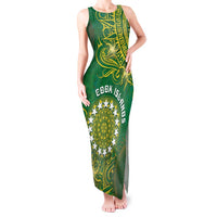 Personalised Cook Islands Tank Maxi Dress Hibiscus Polynesian Tribal Pattern