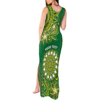 Personalised Cook Islands Tank Maxi Dress Hibiscus Polynesian Tribal Pattern