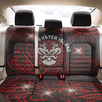 Easter Island Back Car Seat Cover Hibiscus Polynesian Tribal Pattern