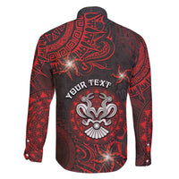 Personalised Easter Island Family Matching Long Sleeve Bodycon Dress and Hawaiian Shirt Hibiscus Polynesian Tribal Pattern