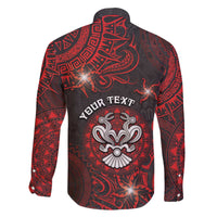 Personalised Easter Island Family Matching Off The Shoulder Long Sleeve Dress and Hawaiian Shirt Hibiscus Polynesian Tribal Pattern