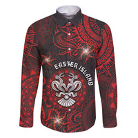 Personalised Easter Island Family Matching Puletasi and Hawaiian Shirt Hibiscus Polynesian Tribal Pattern