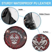 Easter Island Spare Tire Cover Hibiscus Polynesian Tribal Pattern