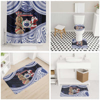 Samoa Christmas Bathroom Set Samoan Siva Dance With Santa - Polynesian Pride