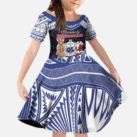 Samoa Christmas Family Matching Tank Maxi Dress and Hawaiian Shirt Samoan Siva Dance With Santa - Polynesian Pride