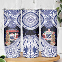 Samoa Christmas Skinny Tumbler Samoan Siva Dance With Santa - Polynesian Pride