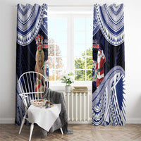 Samoa Christmas Window Curtain Samoan Siva Dance With Santa - Polynesian Pride
