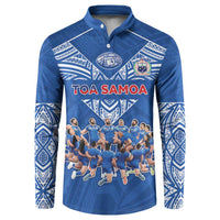 Toa Samoa Button Sweatshirt Samoan Warrior Spirit Rugby - Polynesian Pride