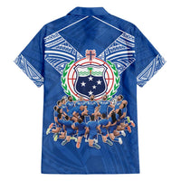 Toa Samoa Family Matching Long Sleeve Bodycon Dress and Hawaiian Shirt Samoan Warrior Spirit Rugby - Polynesian Pride