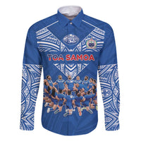 Toa Samoa Family Matching Long Sleeve Bodycon Dress and Hawaiian Shirt Samoan Warrior Spirit Rugby - Polynesian Pride