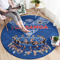 Toa Samoa Round Carpet Samoan Warrior Spirit Rugby - Polynesian Pride