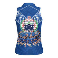Toa Samoa Women Sleeveless Polo Shirt Samoan Warrior Spirit Rugby - Polynesian Pride
