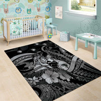 Maori Romantic Valentine Area Rug The Hongi Kiss Black Galaxy