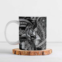 Personalised Maori Romantic Valentine Ceramic Mug The Hongi Kiss Black Galaxy DT05 Black - Polynesian Pride
