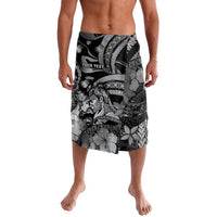 Personalised Maori Romantic Valentine Lavalava The Hongi Kiss Black Galaxy DT05 Black - Polynesian Pride