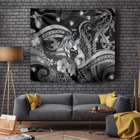 Maori Romantic Valentine Tapestry The Hongi Kiss Black Galaxy DT05 Black - Polynesian Pride