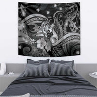 Maori Romantic Valentine Tapestry The Hongi Kiss Black Galaxy DT05 - Polynesian Pride