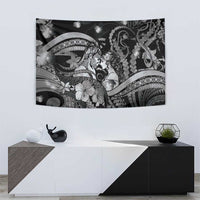 Maori Romantic Valentine Tapestry The Hongi Kiss Black Galaxy DT05 - Polynesian Pride