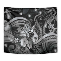 Maori Romantic Valentine Tapestry The Hongi Kiss Black Galaxy DT05 - Polynesian Pride