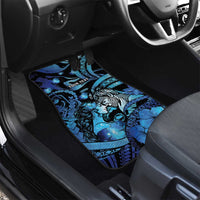Personalised Maori Romantic Valentine Car Mats The Hongi Kiss Blue Galaxy