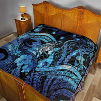 Maori Romantic Valentine Quilt The Hongi Kiss Blue Galaxy DT05 - Polynesian Pride