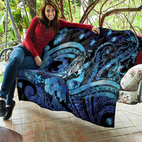 Maori Romantic Valentine Quilt The Hongi Kiss Blue Galaxy DT05 - Polynesian Pride