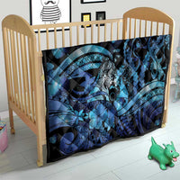 Maori Romantic Valentine Quilt The Hongi Kiss Blue Galaxy DT05 - Polynesian Pride