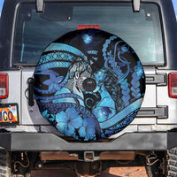 Maori Romantic Valentine Spare Tire Cover The Hongi Kiss Blue Galaxy