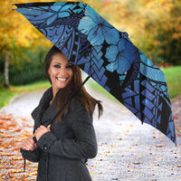 Maori Romantic Valentine Umbrella The Hongi Kiss Blue Galaxy DT05 - Polynesian Pride