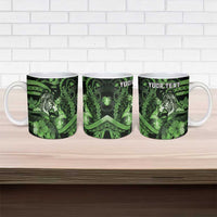 Personalised Maori Romantic Valentine Ceramic Mug The Hongi Kiss Green Galaxy DT05 - Polynesian Pride