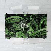 Maori Romantic Valentine Tablecloth The Hongi Kiss Green Galaxy DT05 Green - Polynesian Pride
