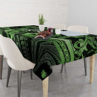 Maori Romantic Valentine Tablecloth The Hongi Kiss Green Galaxy DT05 - Polynesian Pride