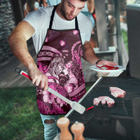 Maori Romantic Valentine Apron The Hongi Kiss Pink Galaxy DT05 - Polynesian Pride