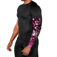 Personalised Maori Romantic Valentine Arm Sleeves The Hongi Kiss Pink Galaxy
