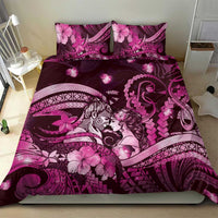 Maori Romantic Valentine Bedding Set The Hongi Kiss Pink Galaxy DT05 - Polynesian Pride