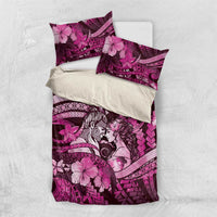 Maori Romantic Valentine Bedding Set The Hongi Kiss Pink Galaxy DT05 US Twin 172cm x 218cm Pink - Polynesian Pride