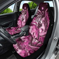 Maori Romantic Valentine Car Seat Cover The Hongi Kiss Pink Galaxy DT05 - Polynesian Pride