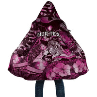 Personalised Maori Romantic Valentine Cloak The Hongi Kiss Pink Galaxy