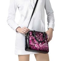 Maori Romantic Valentine Shoulder Handbag The Hongi Kiss Pink Galaxy