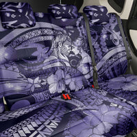 Maori Romantic Valentine Back Car Seat Cover The Hongi Kiss Purple Galaxy DT05 - Polynesian Pride