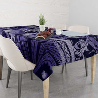 Maori Romantic Valentine Tablecloth The Hongi Kiss Purple Galaxy DT05 - Polynesian Pride