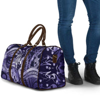 Maori Romantic Valentine Travel Bag The Hongi Kiss Purple Galaxy DT05 - Polynesian Pride