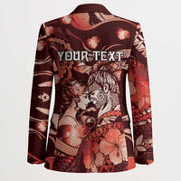 Personalised Maori Romantic Valentine Blazer The Hongi Kiss Red Galaxy DT05 - Polynesian Pride