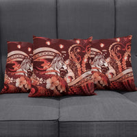 Maori Romantic Valentine Pillow Cover The Hongi Kiss Red Galaxy DT05 - Polynesian Pride