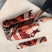 Maori Romantic Valentine Umbrella The Hongi Kiss Red Galaxy DT05 - Polynesian Pride