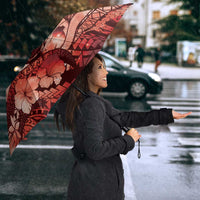 Maori Romantic Valentine Umbrella The Hongi Kiss Red Galaxy DT05 - Polynesian Pride