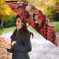 Maori Romantic Valentine Umbrella The Hongi Kiss Red Galaxy DT05 - Polynesian Pride