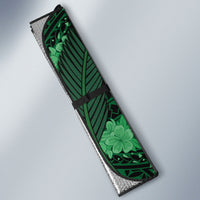 Vanuatu Independence Day Auto Sun Shade Boar Tusk Warrior Tribal Floral Patterns DT05 - Polynesian Pride