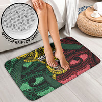Vanuatu Independence Day Bathroom Set Boar Tusk Warrior Tribal Floral Patterns DT05 - Polynesian Pride